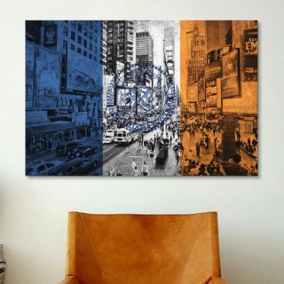 Flags New York Times Square Graphic Art on Canvas by iCanvas