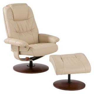 Bonded Leather Recliner & Ottoman