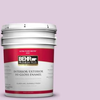 BEHR Premium Plus 5 gal. #M110 2 Cassia Buds Hi Gloss Enamel Interior/Exterior Paint 805005
