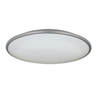 Illumine 1 Light Satin Steel Flush Mount with White Acrylic Shade CLI LS438892