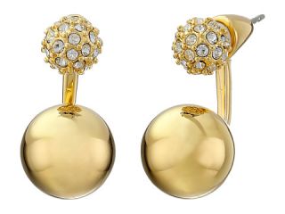 Vince Camuto 2 Part Sphere Earrings Gold/Crystal