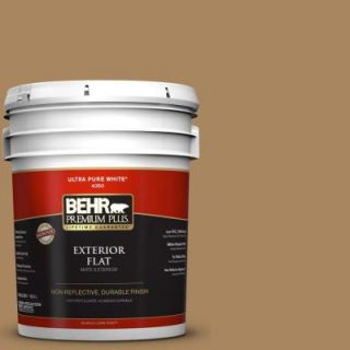 BEHR Premium Plus 5 gal. #N290 6 Trinket Gold Flat Exterior Paint 430005