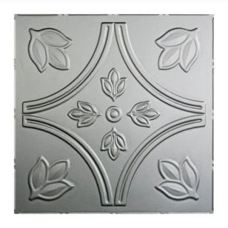 Fasade Traditional 5   2 ft. x 2 ft. Lay in Ceiling Tile in Argent Silver L70 09