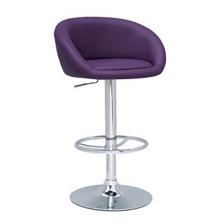 Purple Plaza gas lift bar stool