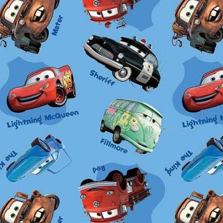 Springs Creative Disney Cars All Over 44" wide Fabric by the Yard