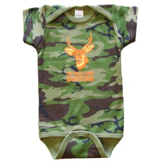 Rocket Bug Im Told I Like Hunting Cotton Camo Baby Bodysuit