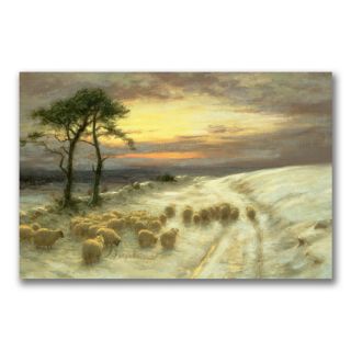 Trademark Art Sheep in the Snow by Joseph Farquharson Painting Print