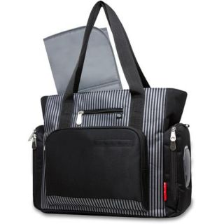 Fisher Price Black Stripe Tote with Fastfinder Pocket System