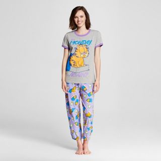 Garfield Womens Its Monday…Again? Top/Capri Jogger Pajama Pant