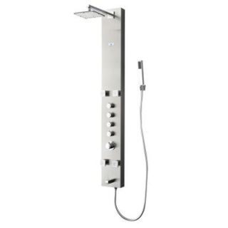 Fresca Pavia 4 Jet Shower Panel System in Brushed Silver FSP8001BS