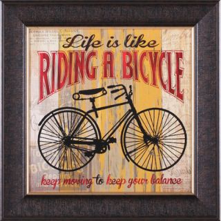 Art Effects Life Is Like Riding a Bicycle by Maria Donovan Framed