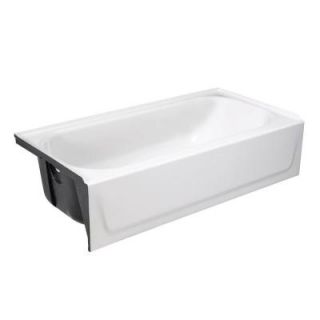 Bootz Industries BootzCast 5 ft. Left Drain Soaking Tub in White 011 7001 00