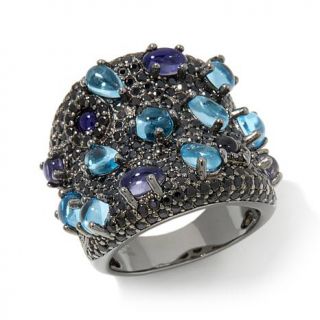 Mateo Bijoux 3.05ct Spinel, Blue Topaz & Iolite Sterling Silver Dome Ring   7799220