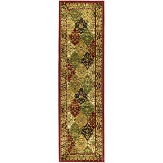 Safavieh Lyndhurst Multicolor and Red Rectangular Indoor Machine Made Runner (Common 2 x 12; Actual 27 in W x 144 in L x 0.33 ft Dia)