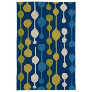 Kaleen Home and Porch Blue 7 ft. 6 in. x 9 ft. Indoor/Outdoor Area Rug 2035 17 7.6 X 9