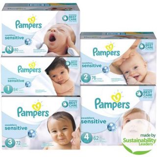 Pampers Swaddlers Sensitive Diapers, (Choose Your Size)