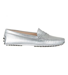 TODS   Gommino metallic leather driving shoes