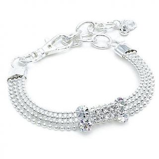 Bling It On Curb Link Chain and Crystal Bone Dog Collar   7272349