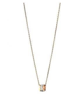GEORG JENSEN   Fusion 18ct white, yellow and rose gold diamond pendant necklace