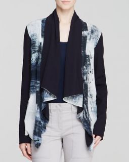 DKNY Pure Smudge Print Draped Jacket