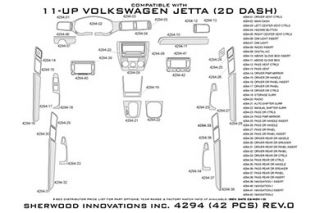 2011 Volkswagen Jetta Wood Dash Kits   Sherwood Innovations 4294 AJ   Sherwood Innovations Dash Kits