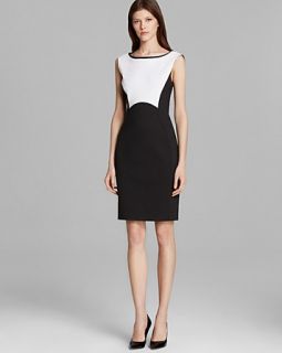 T Tahari Avani Sleeveless Contrast Front Dress