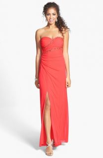 Hailey Logan Embellished Cutout Strapless Gown (Juniors)