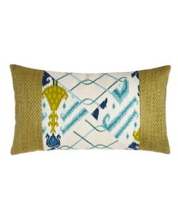 Eastern Accents Blue Patch Pillow, 26 x 15