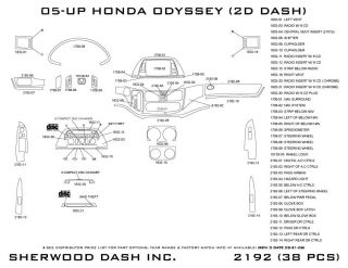 2005 2010 Honda Odyssey Wood Dash Kits   Sherwood Innovations 2192 CF   Sherwood Innovations Dash Kits