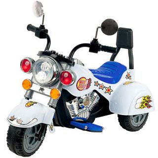 Lil' Rider Road Warrior Motorcycle 6 Volt Quad Powered Ride On    White    Trademark Games