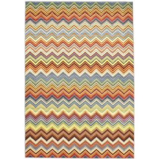 Summer Chroma Zig Zag Abstract Area Rug by Ecarpet Gallery