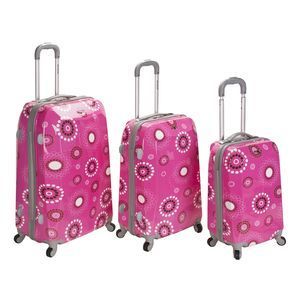 ROCKLAND 3PC VISION POLYCARBONATE/ABS LUGGAGE SET   F150 PINKPEARL