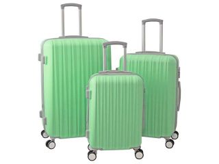 All Seasons Aspire 3 Piece Spinner Upright Hardside Luggage Set   Champagne