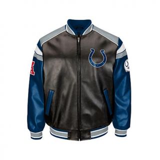 As Is Officially Licensed NFL Faux Leather Varsity Jacket by Glll Chicago Bears / L