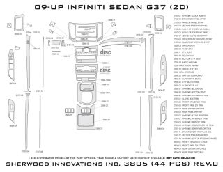 2009 Infiniti G37 Wood Dash Kits   Sherwood Innovations 3805 N50   Sherwood Innovations Dash Kits