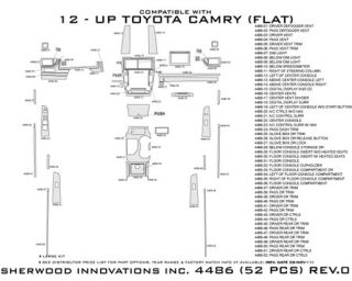 2012, 2013 Toyota Camry Wood Dash Kits   Sherwood Innovations 4486 N50   Sherwood Innovations Dash Kits