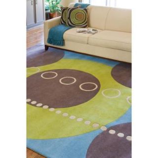 Hand tufted Contemporary Multi Colored Geometric Circles Mayflower Wool Abstract Rug (12' x 15')
