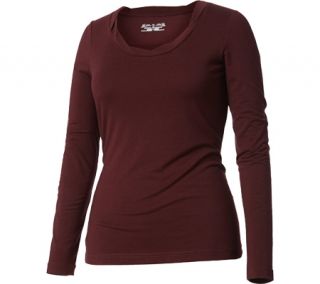 Womens Royal Robbins Essential Tencel Long Sleeve Twist Neck Shirt   Bordeaux