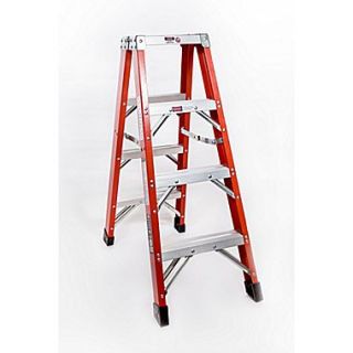 Michigan Ladder Extra Heavy Duty 4 ft Fiberglass Step Ladder with 375 lb. Load Capacity