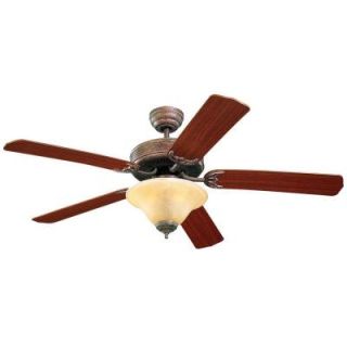 Monte Carlo Homeowners Deluxe 52 in. Tuscan Bronze Mahogany Ceiling Fan 5HS52TBS L