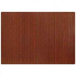 Roll Up Dark Cherry Bamboo Chair Mat with No Lip   72" x 48"   7548568