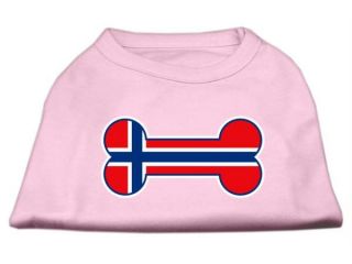 Mirage Pet Products 51 19 XXLLPK Bone Shaped Norway Flag Screen Print Shirts Light Pink XXL   18 