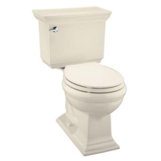 KOHLER Memoirs Classic Comfort Height 2 Piece 1.28 GPF Round Front Toilet with Stately Design in Almond DISCONTINUED K 3511 47