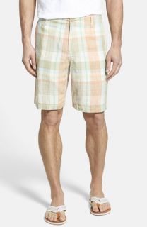 Tommy Bahama Aqua Azure Plaid Linen Shorts