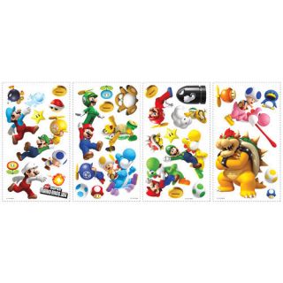 Room Mates Popular Characters Super Mario Bros. Wii Wall Decal