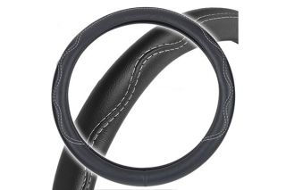 Motor Trend SW 804 BK   Black Performance Grip Leatherette Steering Wheel Cover   Leather Steering Wheel Covers