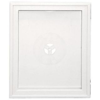 Builders Edge Large Recessed Mounting Block #117 Bright White 130120008117