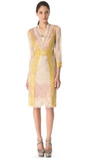 Alberta Ferretti Collection Long Sleeve Lace Dress