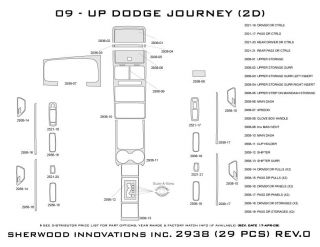 2009, 2010 Dodge Journey Wood Dash Kits   Sherwood Innovations 2938 N50   Sherwood Innovations Dash Kits