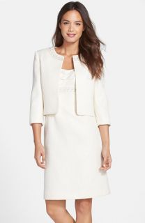 Tahari Metallic Jacquard Jacket & Dress